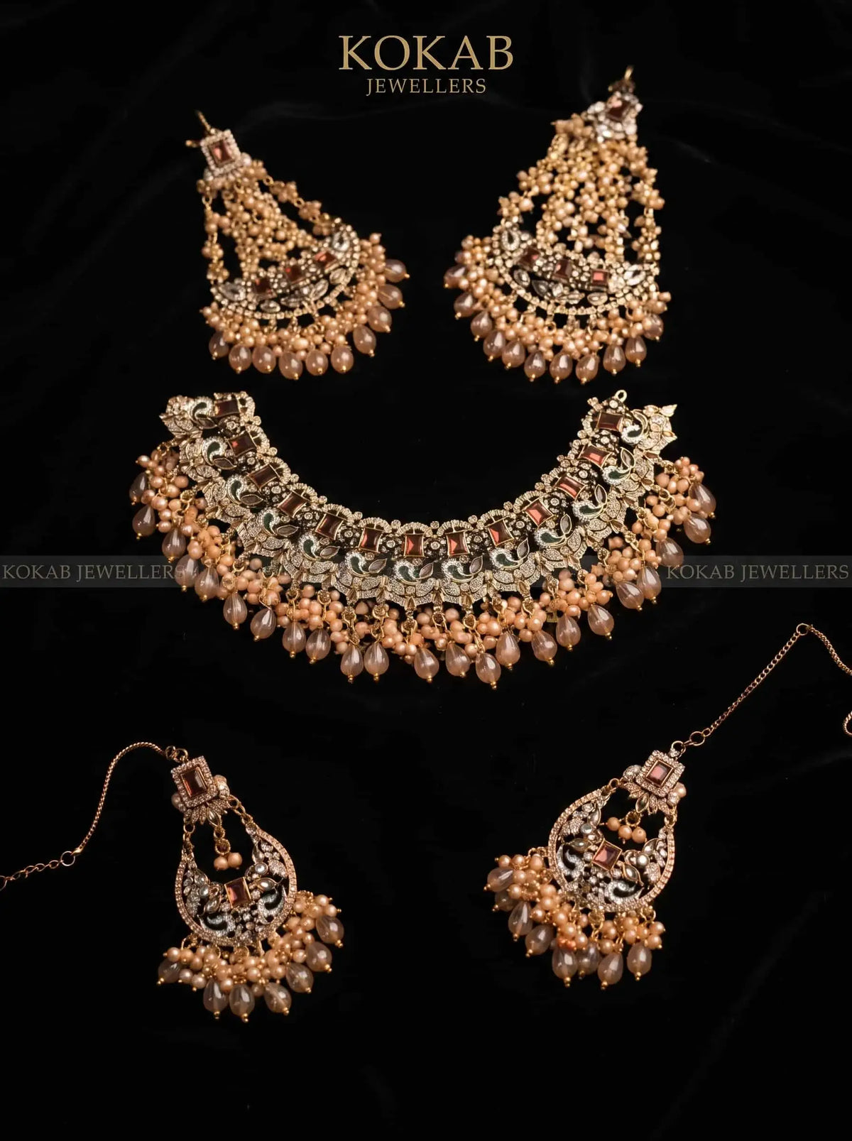 Shahi Chandbali Jhoomar Bridal Set