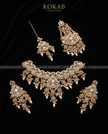 Ivory Pearl Walima Set With Jhoomar