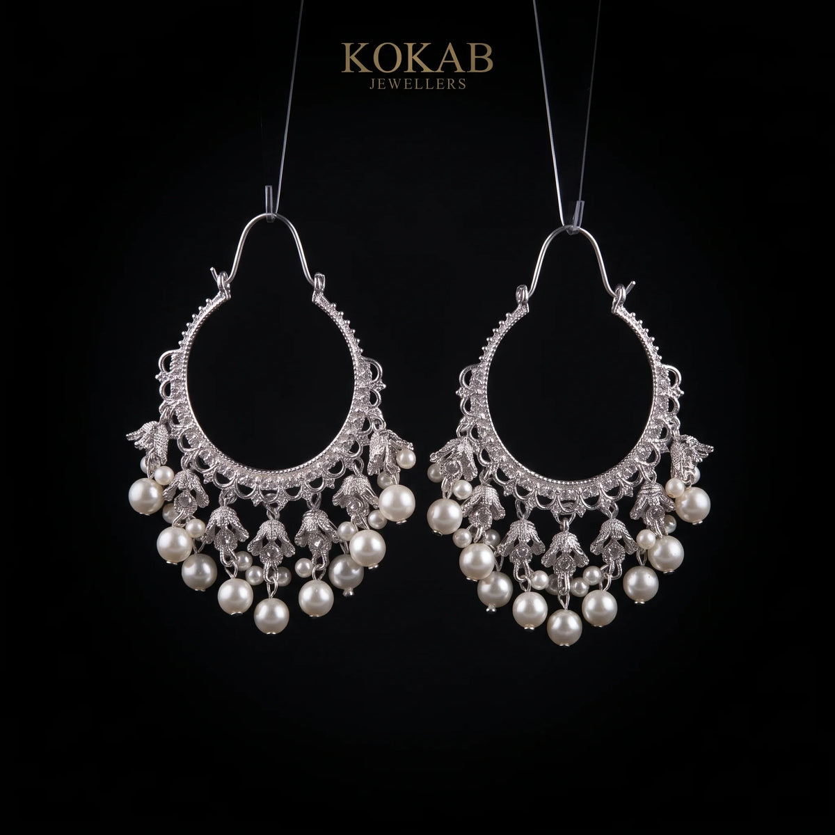 Kashmiri Bali Pearl Earrings